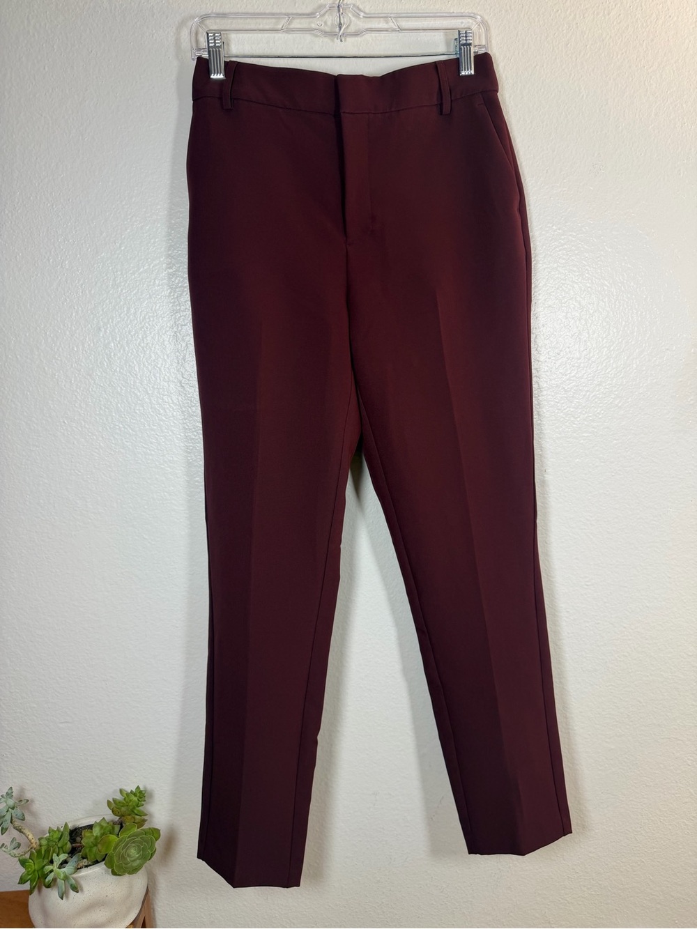 Burgundy Classic Office Trouser | Size 6